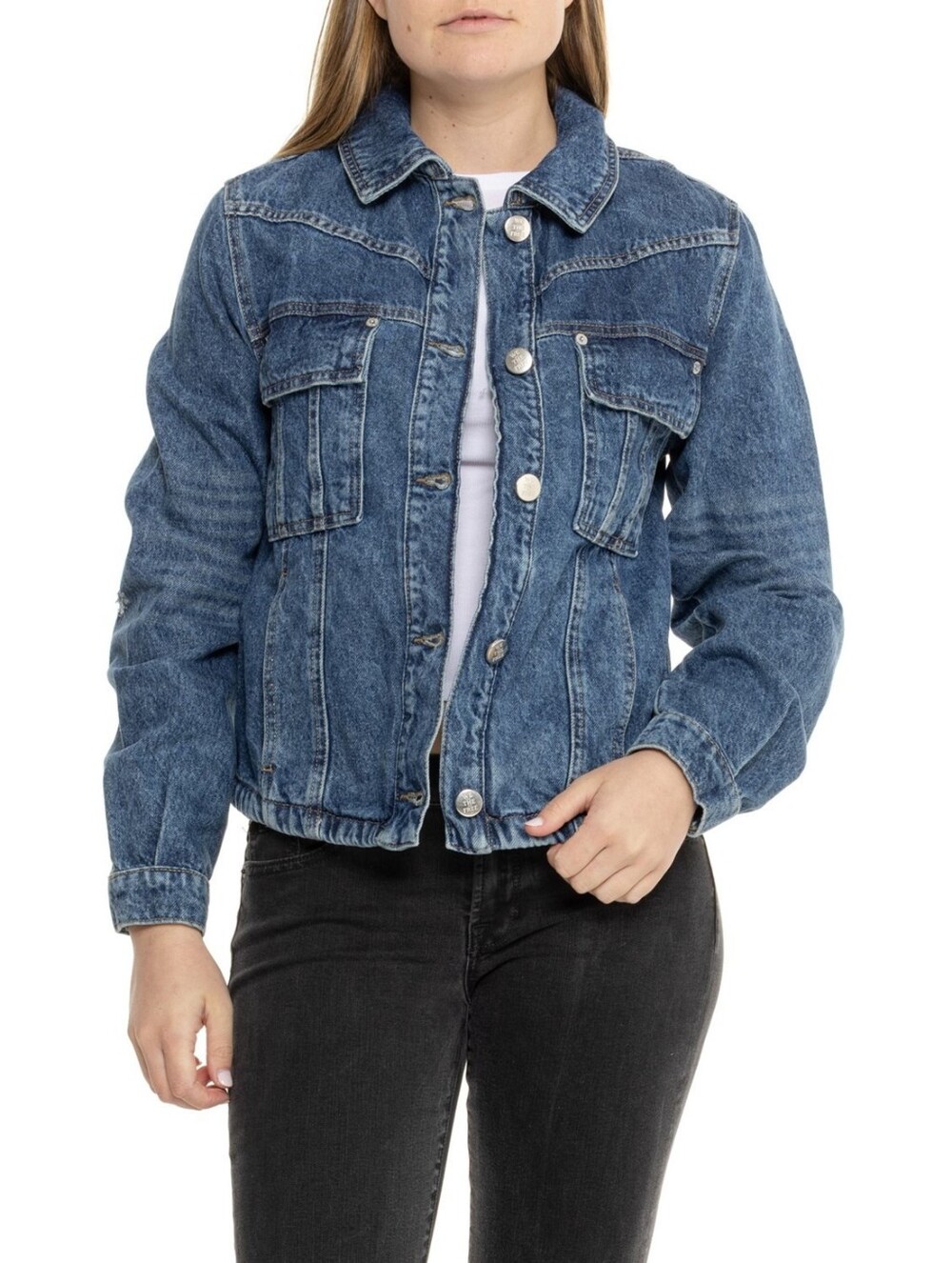 New We The free denim jacket